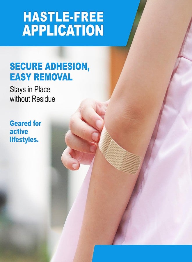 Primacare Self Adhesive Sheer Strips Bandages for Wounds Dressing, 3/4 x 3 Inches 100 Count (Pack of 5) First Aid Bandage with Absorbent Non Stick Pads, Breathable, Skin Color PE Material 500 Strips - Image 4